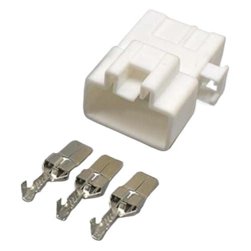 AICNRUT 1/5/10/20/50 Sets 2 3 Pin 7282-3020 7283-3020 Automobile Connector High Current Wiring Socket 7.8mm Male Female White Plug AICNRUT(3p male,1 set)