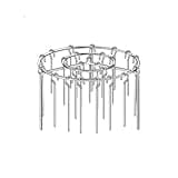 Stainless Steel Air Fryer Grill Round with Grilled Skewers Hanging Rack Vertical for Home Kitchen Outdoor(Grill-36 sticks)