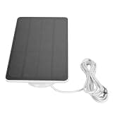 SUNGOOYUE Solar Panel Camera Charger, Monocrystalline Silicon Solar Charging 5V 9.8ft Cable, Continuous Power for Outdoor Camera Doorbell for Video Doorbell 3 3+ 4 Plus (CSP4W-U-W)