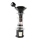 YunJove Maker Manual Coffee Brewer Clear Body Cylinder Upright Design Visual Reference Suitable for Coffee Kitchen Environment, Transparent