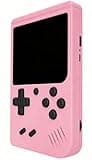 Rhesusco Game Console, Built-in 400 Classic Retro Games, 3.0 Inch IPS Screen, Portable Handheld Gaming Device - Pink