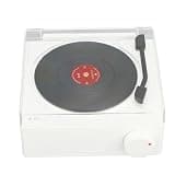 Omquot Vintage Bluetooth 5.3 Turntable with 3 Playback Modes for Classic Home Decor Fans (White)