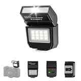 ULANZI SL03 Camera Mini Flash Speedlite with Video Light for Beginners Basic, GN8 6500K Flash 90° Angle Adjustable Compatible with Sony/Canon/Fuji/Nikon DSLR, Universal Single Contact Hot Shoe Mount