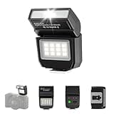 ULANZI SL03 Camera Mini Flash Speedlite with Video Light for Beginners Basic, GN8 6500K Flash 90° Angle Adjustable Compatible with Sony/Canon/Fuji/Nikon DSLR, Universal Single Contact Hot Shoe Mount