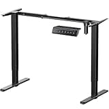 ErGear Electric Standing Desk Legs, 4 Memory Height Settings Height Adjustable Desk Frame, Sit Stand Table Legs Up to 47.2", Ergonomic Stand up Converter Base Workstation, Black Frame Only