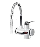 Kitchen Faucets, 360°Kitchen Electric Heater Instant LED Faucet, Home Hot Water Tap Fast Heat Kitchen(A)