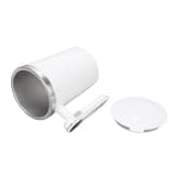 Sorandy Automatic Stirring Coffee Mug, Temperature Display Design Magnet and High Speed Blending, 400ml Electric Stirring Cup for Office Travel Use (Cream White)