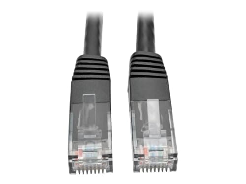 Eaton Tripp Lite N200-007-BK Cat6 Gigabit Molded Ethernet Patch Cable, RJ45 M/M, 7 ft (2m), 24AWG UTP, 1Gbps PoE, Strain Relief, Black, Cloud Care Pre-Configured Bundle Eligible (1 Pack)