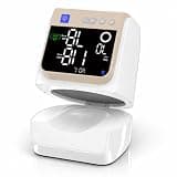 Automatic Electronic Blood Pressure Monitor, 22-40 CM Blood Pressure Cuff, 3 Users*199 Memories, Arm Blood Pressure Monitors for Home Use, Backlit Large LED Screen, BP Monitor (White Khaki)