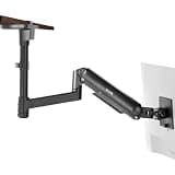 VIVO Heavy Duty Aluminum Pneumatic Arm Single Under-Surface Monitor Mount Tension Stand for 17 to 32 inch Screens, Holds 33 lbs, Desk Mount Designed for Samsung Odyssey G9, Black, STAND-POLE1UP