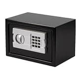 fireproof safe Security Digital Safe Small Home Cabinet Safes with Alarm System for Storing Money Jewellery Other Valuables(Black)