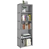 Foerlskll Book Shelf, 6 Tier 5 Cubes Modern Bookshelf, Non-Woven Fabric Book Shelves with Metal Pipe Frame Heavy Duty 61" Tall Narrow Bookcases Unit Cube Storage Display for Bedroom