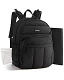 BAGSMART Baby Diaper Bag with Waterproof Pad, Black