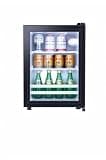 Mini Beverage Refrigerator with Glass Door, Compact Drink Cooler for Home, Office, and Hotel