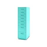 NUHSLF Metal File Cabinet with 6 Drawers Wheeled Filing Cabinet for Colorful Office Storage 6 Color Options Available Black 5 Drawer (Blue-8)