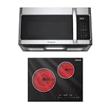 GASLAND Electric Cooktop 21 Inch 2 Burner+ GASLAND 30" Over-the-Range Microwave