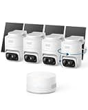 eufy Security eufyCam C37 4-Cam Kit, 360° Pan and Tilt Auto Tracking, Security Cameras Wireless Outdoor, 2K Solar Powered, Human/Vehicle/Pet/Face AI Detection, No Monthly Fee, Built-in Local Storage