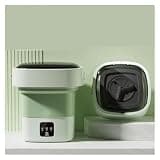 Portable Washing Machine, Portable Washing Machine,Folding, Deep Cleaning Underwear, Small Clothes,for Apartments,RV,Camping(Green)