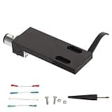Turntable Headshell Universal Turntable Phono Headshell Record Player Phonograph Needle Holder with 4 Connection Wires and 2 Pairs Screws for Home Audio Dj