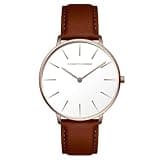 Roberto Marino RM1423 Men’s Luxury Watch – Japanese Quartz, Leather Strap, White Dial, 3 ATM Water Resistant