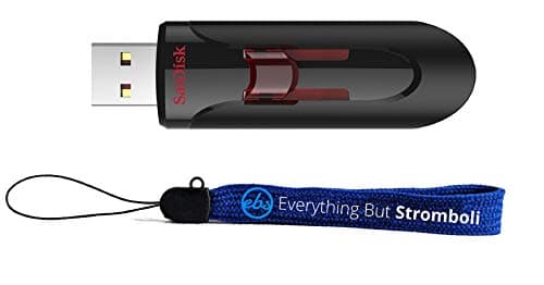 SanDisk Flash Drive 32GB Cruzer Glide USB 3.0 Portable Thumb Drive Compatible with Laptops and Personal Computers - SDCZ600-032G-B35 - Bundle with (1) Everything But Stromboli Lanyard