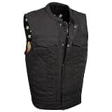 Milwaukee Leather Men's Classic Club Style Premium Denim Motorcycle Biker Vests MDM - 4X-Large