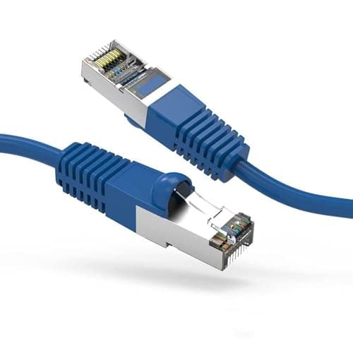 ACCL 80Ft Cat7 Shielded (SSTP) 600MHz Ethernet Network Booted Cable Blue, 1 Pack