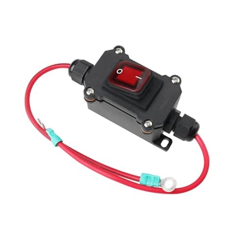 Micro Traders DC12-24V DPST Dual Side Wiring Junction Box 25A IP67 for Car Motorcycle 10AWG