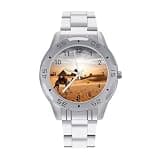 NTVOWPZO Three-Hand Analog Stainless Steel Watches for Men Easy Reader