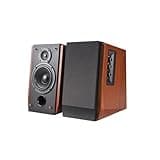 RXXCMD Active 2.0 Bookshelf Speakers Set Wooden Speaker 66W RMS Inputs with Remote Control