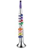 Lewtemi Silver Clarinet Musical Instruments Toy for Kid Toddler Fake Plastic Preschool Music Toy Gift Portable Wind Instrument Early Educational Teaching Songs Toy Gifts for Toddlers Children