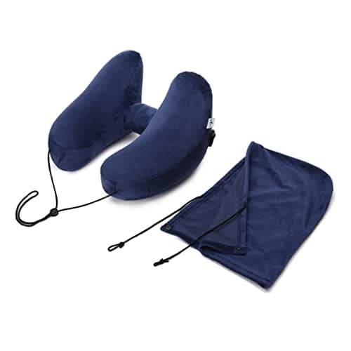 AFPSDLFJDLS H Shape Inflatable Travel Pillow Folding Lightweight nap Neck Car Seat Office Airplane Sleeping Cushion