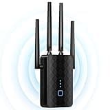 WiFi Extender Signal Booster for Home, Dual Band 5.8GHz & 2.4GHz, WiFi Booster Covers Up to 10000 Sq.ft, 1-tap Setup, 1200M WiFi Repeater with One Ethernet Port, 1200M-97A