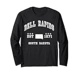 Retro Dell Rapids South Dakota SD Souvenir Sport Athletic Long Sleeve T-Shirt