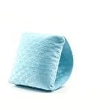 MCKDERWRILL D-Shape Nap Pillow for Desk, No Pressure on Arms, Upgraded Detachable Firm Support for Office, Home or Travel, All-Season Dual-Side Velvet & Linen, Washable Cover (Light Blue)