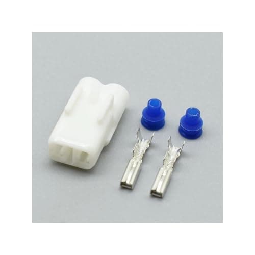 1 Set 2 Pin HM090 Waterproof Automotive Connector, Male Female Power Battery Electronic Plug Replacement for 6187-2801 6187-2804(Ivory)