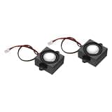 PATIKIL 3 Watt 4 Ohm Mini Speaker, 2PCS Full-Range Mobile Portable Advertising Machine Micro Loudspeaker Connectors for Small Electronic Projects, Black Silver