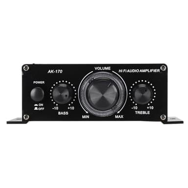 MOPFOL AK170 Mini Power Amplifier 20W+20W 12V – 47K Resolution Low Distortion Rate for Home Audio and Digital Devices
