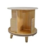 360° Rotating Solid Pine Wood Bookshelf, 50x52cm