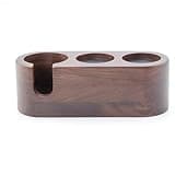 OISNGWNG Coffee Filter Tamper Holder 51/53/54/58mm Walnut Wood Espresso Distributor Mat Support Base Rack Stand