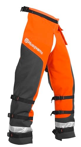 Husqvarna unisex adult 36-38 In. Orange/Gray Tech. Technical Chaps, Orange, 36 to 38-Inch US, Gifts for Men