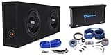 Sundown Audio SML-10 D2 Bundle: (2) 10 in 1200W Peak / 600W RMS Shallow Subwoofers, dB15 1500W RMS Mono Amplifier, RWK0CU 0 AWG Wire Kit, RDSM10 Dual Sealed Box, K2 Installation Kit, 7-Items