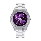 NTVOWPZO Three-Hand Analog Stainless Steel Watches for Men Easy Reader