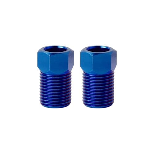M8 Bicycle Hydraulic Hose Titanium Bolt Disc Brake Oil Tube Connection Screw Brake Tubing Bolt(2PCS Blue)