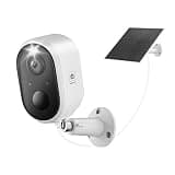 Solar Security Camera Outdoor Wireless, 2K Color Night Vision, Battery Powered PIR Motion Detection,2.4GHz WiFi Cameras for Home Surveillance, Light and Sound Alarm, 2-Way Audio