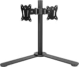 TV Bracket, Double Screen Table Top TV Stand, Height Adjustable TV Stand Mount with Cold Rolled Steel Base, Tabletop TV Base Fits 12-27 Inch LED Screen Display TV Mount TV Stand