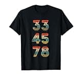 33 45 78 RPM Vinyl LP Record Vintage Music Turntable T-Shirt
