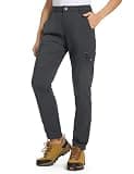 TBMPOY Women's Hiking Cargo Pants Lightweight Water Resistant Quick Dry Fishing Camping Travel Work Pant with 6 Pockets Dark Grey XL