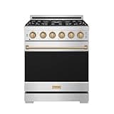 30 Inch Professional Liquid Propane with Precision Knob Control in Stainless Steel/Bronze