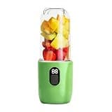 Jeanoko 500ml Portable Blender Light Green High Speed Cordless Juicer for Home Travel USB Rechargeable Easy to Clean